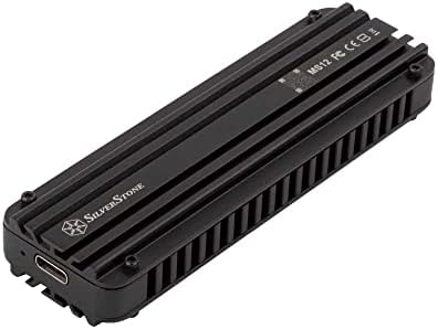 SilverStone Technology SST-MS12-20Gbps SuperSpeed + USB 3.2 Type C to NVMe M.2 SSD Enclosure, Black