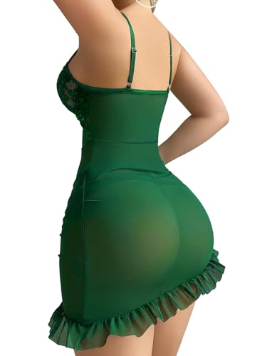 Image of Foxiny Underwire Lace Ruched Bodycon Lingerie Dress Kit