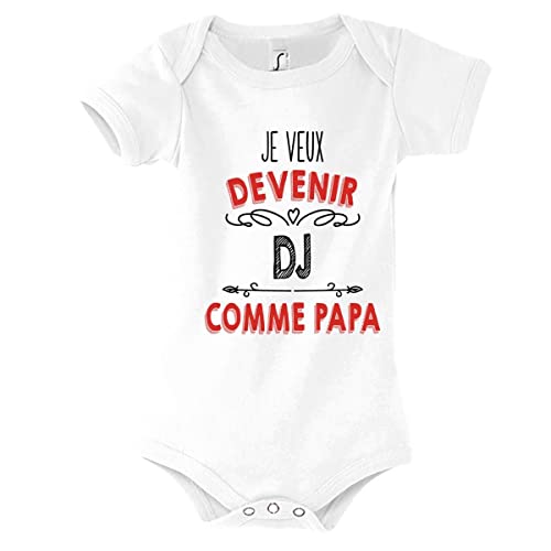 Body bébé DJ comme papa idée cadeau de naissance originale pour parents musiciens