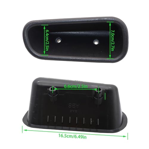 Image of SecosAutoparts Front Left Driver Side Door Pull Handle Cup fit for Dodge Ram 1500 2500 3500 1994-2002, 6.49 inch Interior Armrest Trim Panel Cup, Replace 4741405 (NOT 8 inch Version)