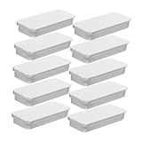 SOLUSTRE 18 Stück Teiliges Rechteckige Metalldosen aus Weißblech mit Deckel Stabile...