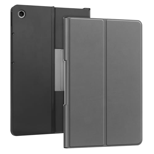 Hülle für Lenovo Tab Plus 11.5’’ (2024) Tablette Case Cover +1 Stücks Schutzglas Schutzfolie,Ultra Schlank Superleicht Dreifach Falt Klapp Schutzhülle Case -Grau
