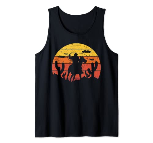 Saddle Western Cowboy Funny Retro Vintage Apparel Artículo Camiseta sin Mangas