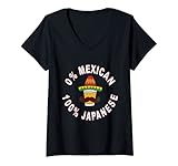 Photo Gallery donna 0% messicano, 100% giapponese, happy cinco de mayo maglietta con collo a v Photo Gallery donna 0% messicano, 100% giapponese, happy cinco de mayo maglietta con collo a v