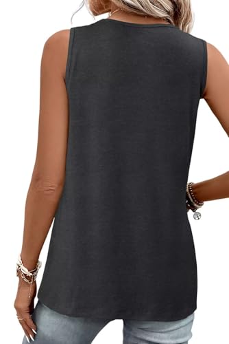 KISSMODA Womens Boho Tops for Summer Sleeveless Tanks Loose Fit Casual Blouse Daily Shirts for Leggings (S-3XL)