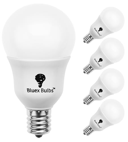 4 Pack BlueX G14 LED Bulb 4 Pack E17 Intermediate Base 6W (60W Equivalent) 600 Lumens Non-Dimmable 120V Small Globe LED Bulb for Kitchen Pendant Fixtures Dinning Room (5000K - Daylight)