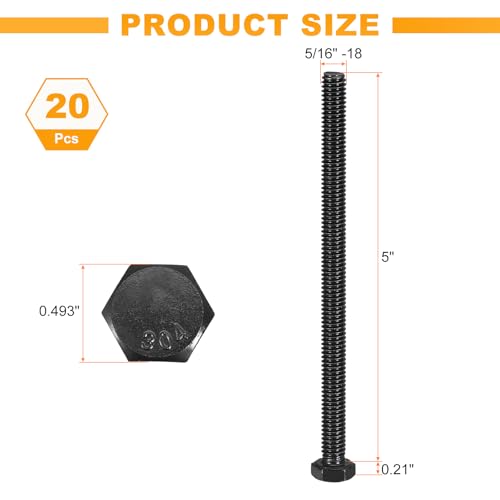 Tornillos de cabeza hexagonal de acero inoxidable con rosca completa para fijación de vigas 2
