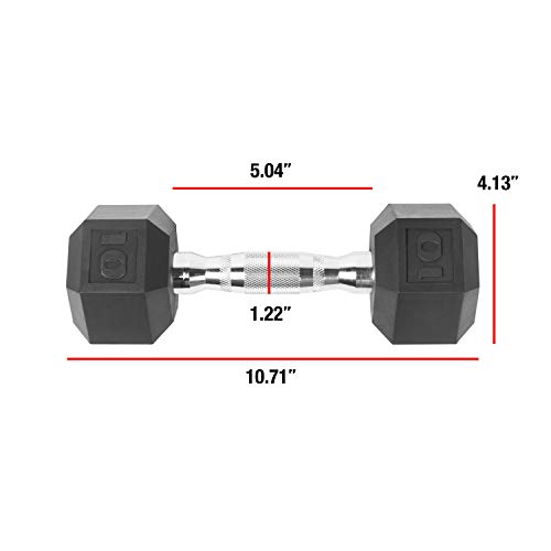 Cap Barbell 10 Lb Coated Hex Dumbbell Weight, New Edition #TOP3