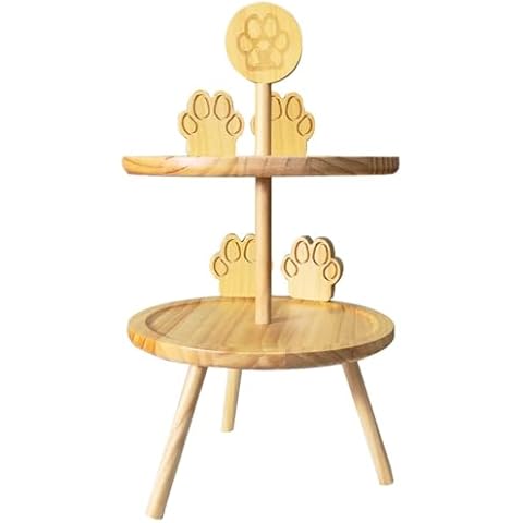 Ctpeng 2 Tier Cupcake Tower, Diameter 11.42 Inch Tiered Tray Stand, Wooden Afternoon Tea Stand, Large For Counter Dessert Tower, Removable, Easy to Assemble Fruit, Snack, and Dessert Stands Cover