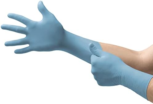 Ansell TouchNTuff 92-600 Disposable Nitrile Gloves, Powder-Free and Food Certified, High Chemical Resistance and Mechanical Protection, Professional Safety Gloves, Green, Size XL (100 Gloves)