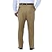 Haggar mens Big-tall Premium No Iron Khaki Classic-fit Expandable-waist Flat-front dress pants, British Khaki, 52W x 32L US