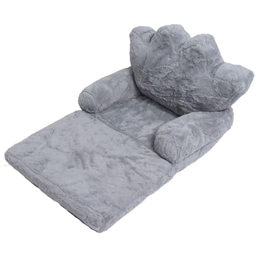 Coussin de sol enfant pliable HEEPDD gris en coton PP pour lecture - 4