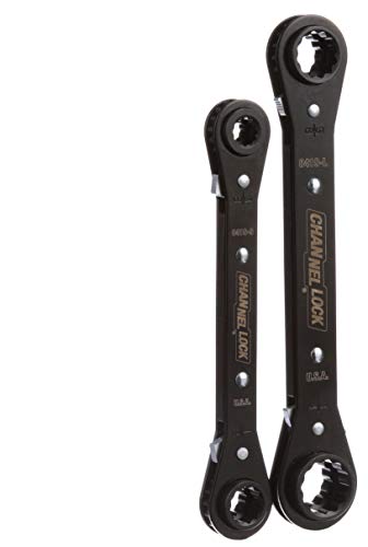 Channellock 841S 8-in-1 SAE 2 Piece Ratcheting Wrench Set | 8 sizes in 2 Pieces Including 5/16, 3/8, 7/16 ,9/16, 5/8, 11/16, 3/4-Inch | 12 Point Ratchet | Heat Treated for Durability | Made in USA