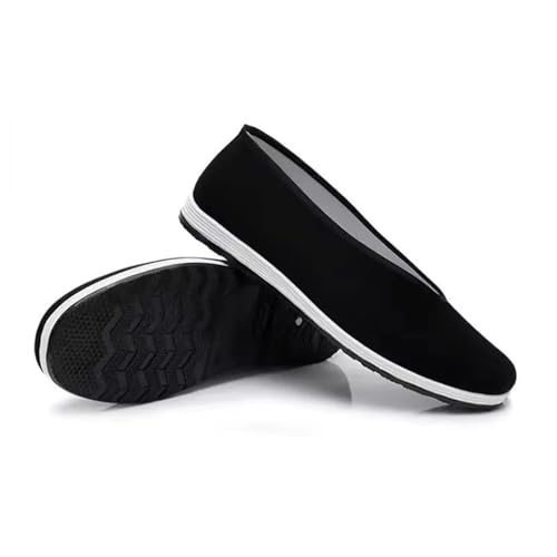 Adult Unisex Breathable Cloth Shoes Black Casual Flat Canvas Shoes - Main Image
