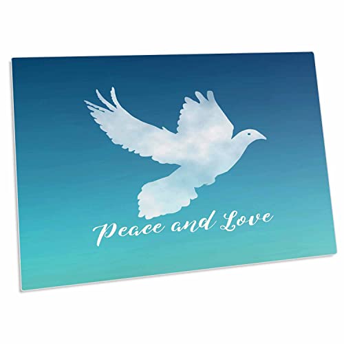 Desk Pad 3dRose Peace and Love con diseño paloma miniatura 1