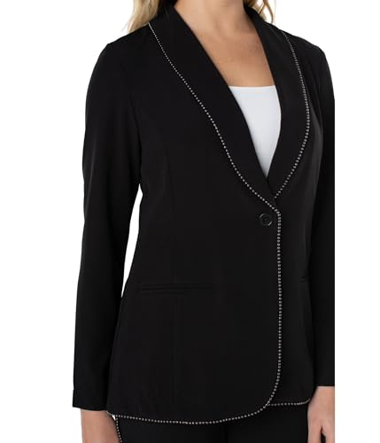 Liverpool Women's Shawl Collar Blazer with Chain Trim3