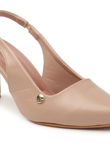Image of ELLE Women Stylish and elegant Slingback Kitten Heel Mule Sandal