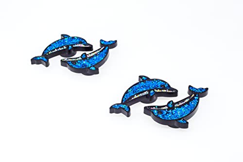 Image of FD&D Multiple Use Shining Screw Cap, Blue Dolphin Pattern with M5 Machine Screw