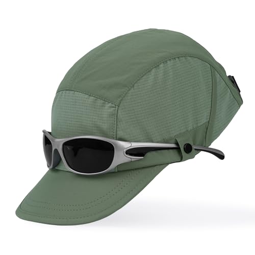 Image of CLAPE Snapback 5 Panel Hat for Men Flat Bill Funny Trucker Hats Running