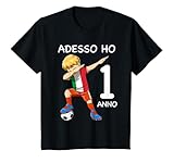 Primo Compleanno - Maglietta Calcio Italia 1 Anno
