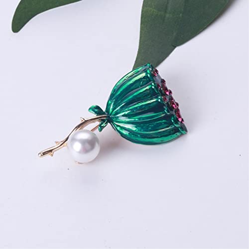 Broche lotus pod style chic sur un pull ou un châle d'hiver