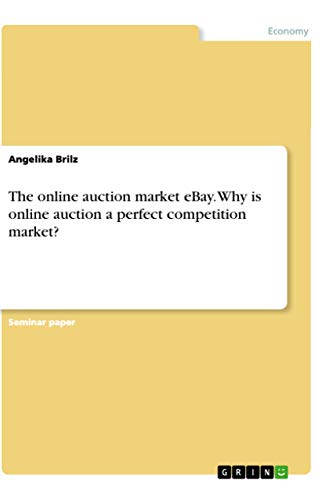 The online auction market eBay. Why is online auction a perfect competition market?
