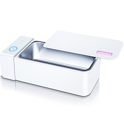 Ultrasonic Jewelry Cleaner- LONOVE Ultrasonic Cleaner Machine Professional for Cleaning Eyeglasses Silver Jewelry Rings Watches Necklaces Dental Coins Razors Dentures Tools Parts Instruments White