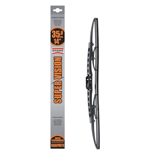 AREXONS - Spazzola Super Vision 35cm con Struttura Antiruggine e Spoiler per Maggiore Aderenza, Gommini in Grafite a Lunga Durata