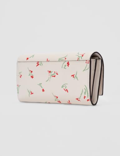 Image of kate spade new york Deco Vibrant Buds Printed Leather Large Flap Wallet