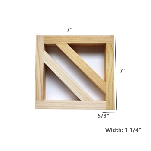 Wood Selves Bracket,Solid Wood Triangle Bracket, Clapboard Bracket, Wall Shelf,Fits Both 8 Or 11 Inch Deep Shelves,Supports Pendant Lamp Kit,Including Fixing Device Screw,Pack Of 2 (7 Inch) #TOP1