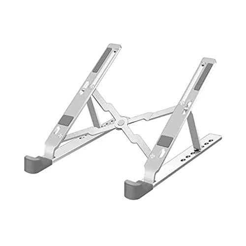 PIPRE Support pour Ordinateur Portable - Réglable en Hauteur - 6 Niveaux - Pliable - en Aluminium - Compatible avec Tous Les Ordinateurs Portables, tablettes, MacBook, iPAD, Dell, HP, Huawei, Phones Cover