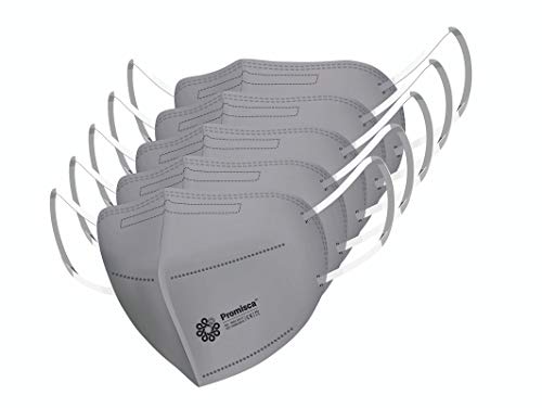 Promisca Unisex N95 (Pack of 5) Ear Loop Style Protective Face Mask 5 layered filtration with genuine Melt Blown and Hot Air Cotton Layers (Regular)