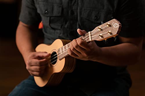 Ortega Timber Series Soprano Ukulele - Solid Cedar Top / Walnut Back & Sides / Maple Fingerboard Inserts - Natural #TOP5