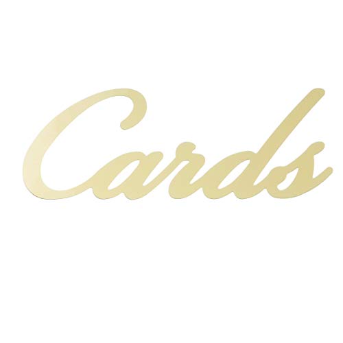 Victoria Lynn DIY Box Accent: Cards in Gold Mirror Script Wedding DÃ©cor