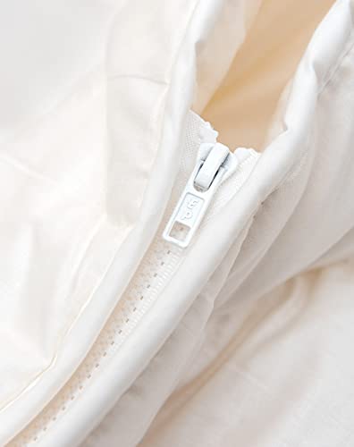 Edredón de lana Van Morgen blanco manta cama doble nórdico natural 6