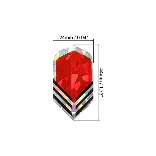 PATIKIL Slim Dart Flights, 6 Pack PET Unique Design Dart Accessories for Steel Tip Dart and Soft Tip Darts Red-orange - Image 2