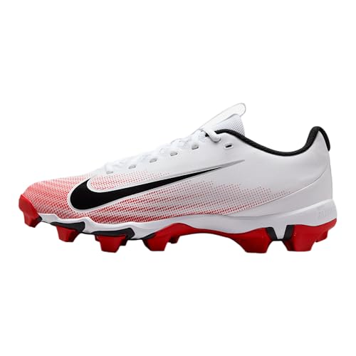 Nike Vapor Shark 3 Football Cleats (FB3304-102, White/University Red/Black) Size 14