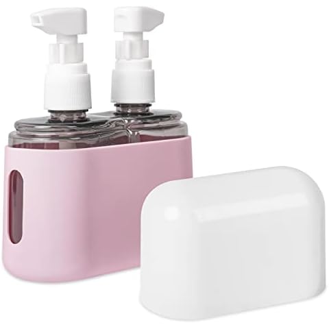Yamadura Travel bottles for Toiletries, TSA Approved Travel Containers, Refillable, Portable, Spray Bottles and Pump Bottles with Labels for Creams, Perfumes and Shampoos (Pink) Cover