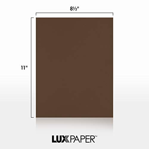 Luxpaper 8.5" X 11" Cardstock | Letter Size | Chocolate Brown | 100Lb. Cover (183Lb. Text) | 50 Qty #TOP1