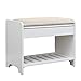 Portascarpe Scarpiera Porta cambiata Sgabello scarpiera Sgabello scarpiera Semplice e Moderno Sgabello Contenitore in Legno massello Tessuto casa Nordic Panca Lunga