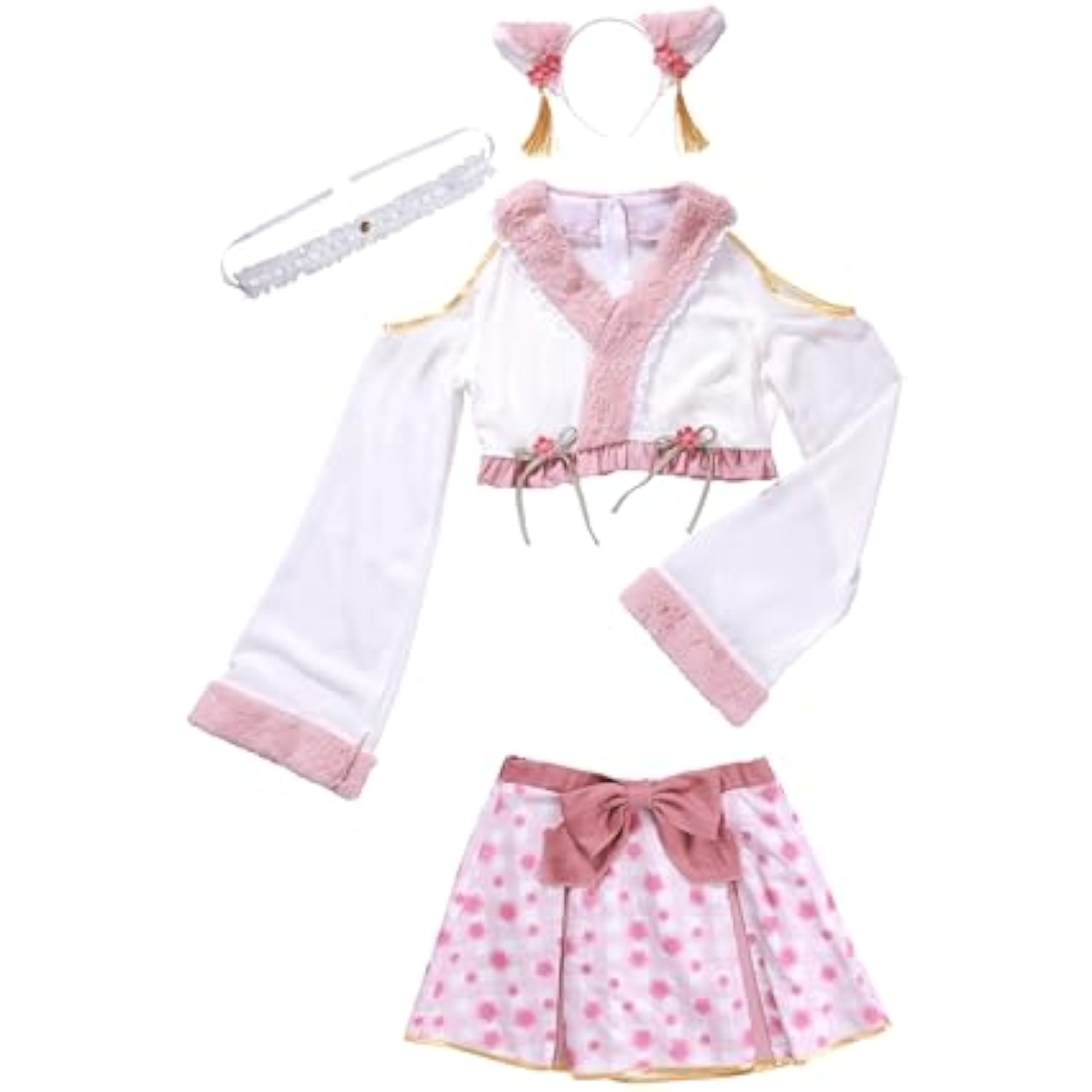 クリアストーン(Clearstone) 恋衣 コスプレ ハロウィン 桃花巫女ねこ レディース ピンク 詳細画像3