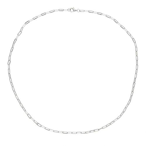 Colliers de chaîne de liaison carrée délicate pour femmes bijoux 46 cm