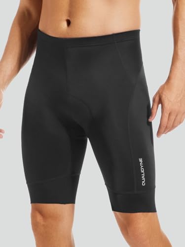 Shorts de ciclismo masculinos Qualidyne, shorts de ciclismo para ciclismo, calça com acolchoamento 3