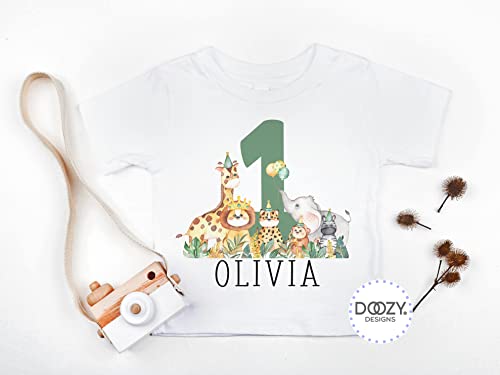 First Birthday Outfit - Custom Baby Shirt or Bodysuit - Wild One Birthday - Safari Jungle Theme - Cake Smash Photo Prop - Baby Boy - Baby Girl4