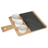 Coloris : Noir Paris Prix Secret de Gourmet - Set Apéritif 4 Pièces Ardoise 35cm Naturel