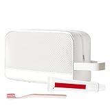 Gym Toiletry Bag, Waterproof Storage Organizer, Large Capacity Makeup Pack, Zippered Travel Accessories, Ideal Beach, Fitness, Vacation, 10.24x4.13x6.3 pulgadas, Moon White, Consulte la descripción