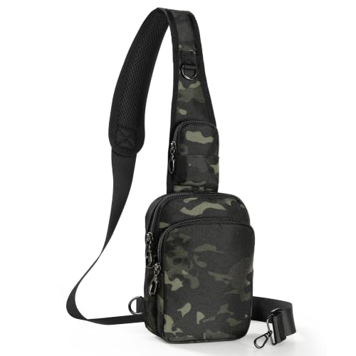 Image of Sling Bag, Crossbody Bag with Zipper Lock, RFID & Water Resistant for Women and Men Small Chest Bag for Travel Casual