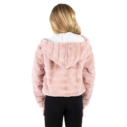 Image of Speechless Girls' Long Sleeve Boxy Faux Fur Jacket