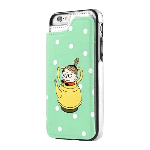 Compatible with ムーミン For iPhone SE (第2世代/第3世代) iphone7 iphone8 iphone 6/6S 用 ケース 手帳型 高級puレザー 横置き機能 財布型 プレミアムレザーウォレットケース, マグネット式