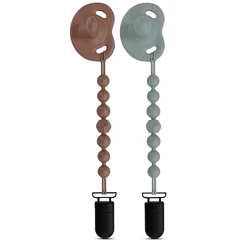 Image of Sweet Cotton Baby Newborn Pacifier & Clip Starter Set - Neutral